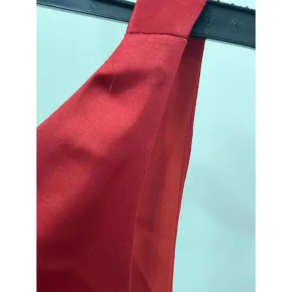 Norma Kamali Maria Mini Dress in Tiger Red